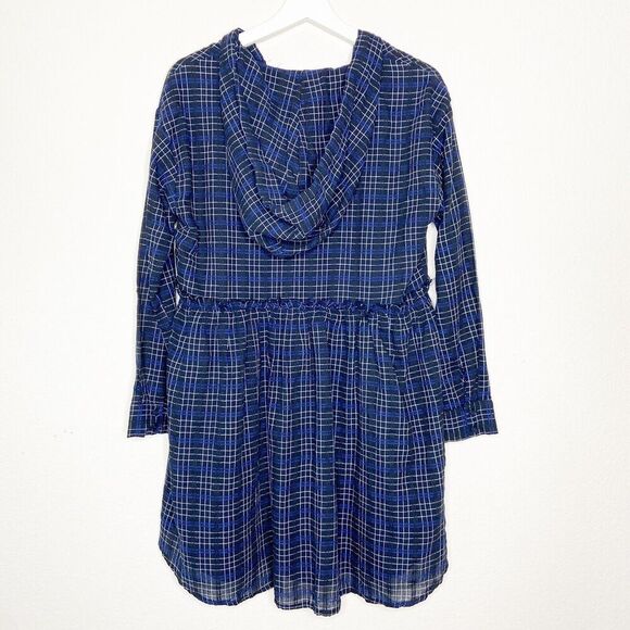 Papermoon Window Pane Plaid Hooded Tunic Dress Sz S NWT - Picture 9 of 12